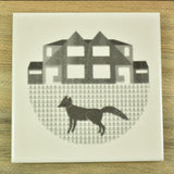 Designer ceramic coasters with Urban Animals by Alison Milner