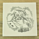 Designer ceramic Beachcombing coasters by Alison Milner