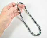 Iridescent blue grey freshwater pearl necklace by Sarah Beevers