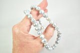 Palest grey irregular shaped freshwater pearl necklace by Sarah Beevers
