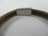Brown leather men's/women's bracelet with contrast stitching, and 'cut to size' to fit!