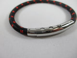 Sailcord adjustable bracelet in black and red