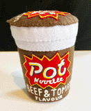 Pot Noodle store cupboard goods handmade in felt by Heart Felt
