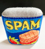 Spam, replica store cupboard items handmade in felt by Heart Felt