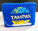 Tampax packet, replica store cupboard items handmade in felt by Heart Felt