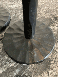 Black metal tall candlestick in a contemporary design, by St Eval