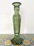 Tall recycled glass candlesticks in coastal blue or Juniper green