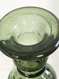 Tall recycled glass candlesticks in coastal blue or Juniper green