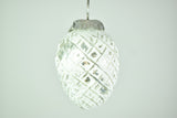 Glass antique style Christmas baubles in three patterns