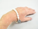 Sumptuous bracelet with larger white freshwater pearls, by Sarah Beevers