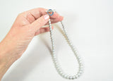Pretty palest grey freshwater pearl short necklace by Sarah Beevers