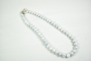Palest grey irregular shaped freshwater pearl necklace by Sarah Beevers