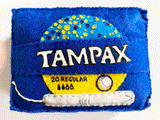 Tampax packet, replica store cupboard items handmade in felt by Heart Felt