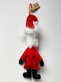 Christmas hanging decoration 'Santa', handmade in felt by Laura Dent